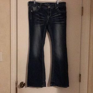 Amethyst hip huggers boot cut jeans size 13